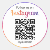 Follow Us On Instagram Social Media QR Code