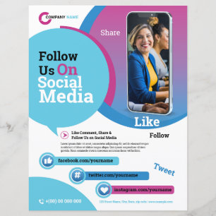 Follow Us On Social Media Flyer