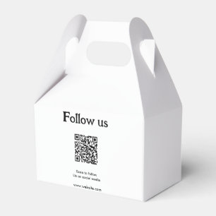 Follow us on social media scan QR code to follow Favor Box