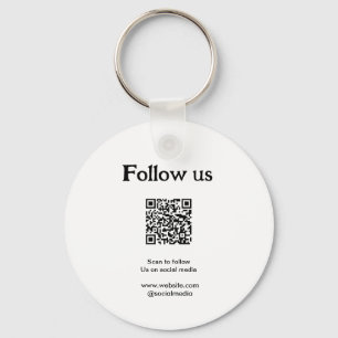 Follow us on social media scan QR code to follow  Keychain