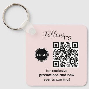 Follow Us Pink Blush Keychain