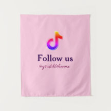 follow us tiktok username social media add QR text