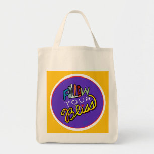 Follow Your Bliss - Vibrant Motivational Art Print Tote Bag