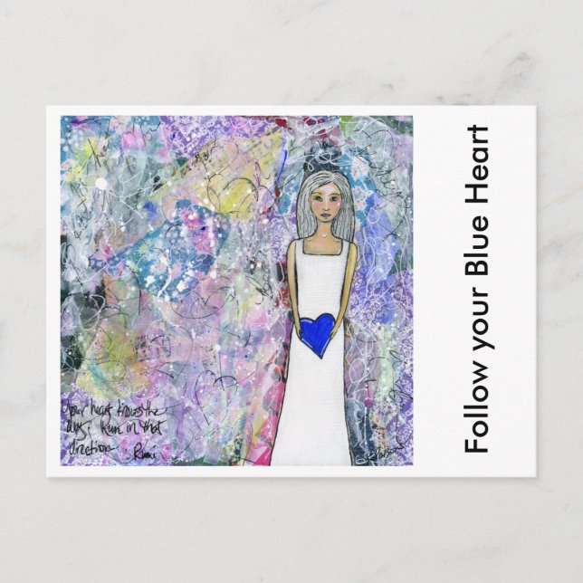 Follow your Blue Heart Postcard (Front)