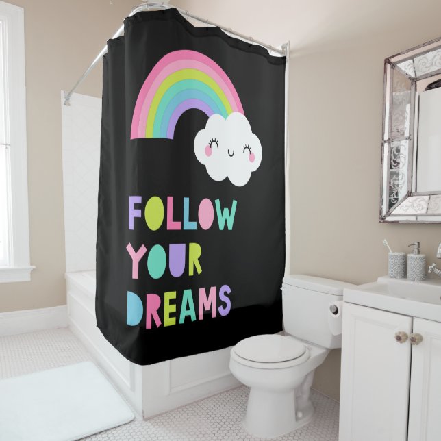 Follow Your Dreams Cute Rainbow Cloud (In Situ)