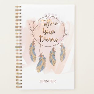 Follow Your Dreams Dreamcatcher Personalized Name Planner