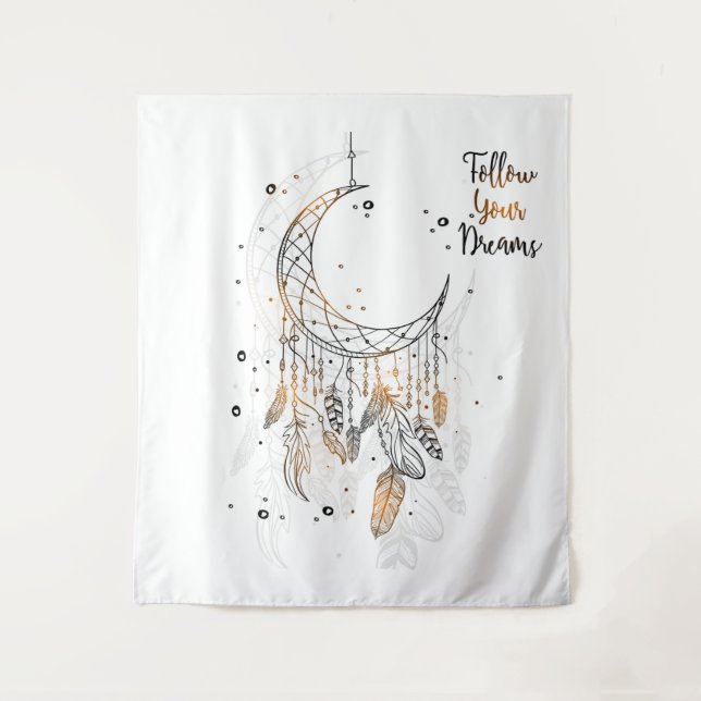 Follow Your Dreams Dreamcatcher Tapestry (Front)