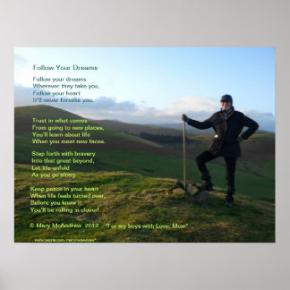 Follow Your Dreams inspirational poster