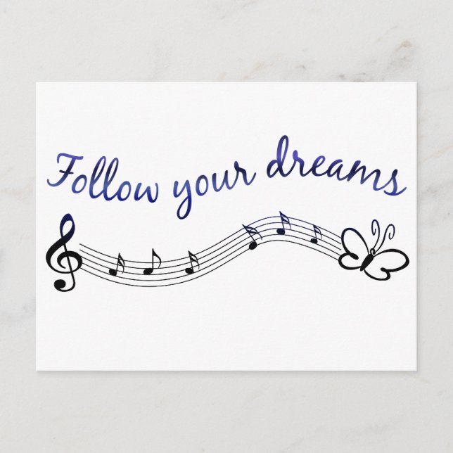 Follow Your Dreams Postcard (Front)