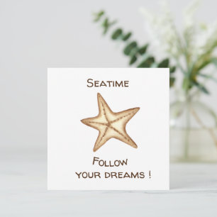 Follow your dreams watercolor Seatime Starfish