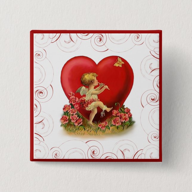 Follow Your Heart 2 Inch Square Button (Front)