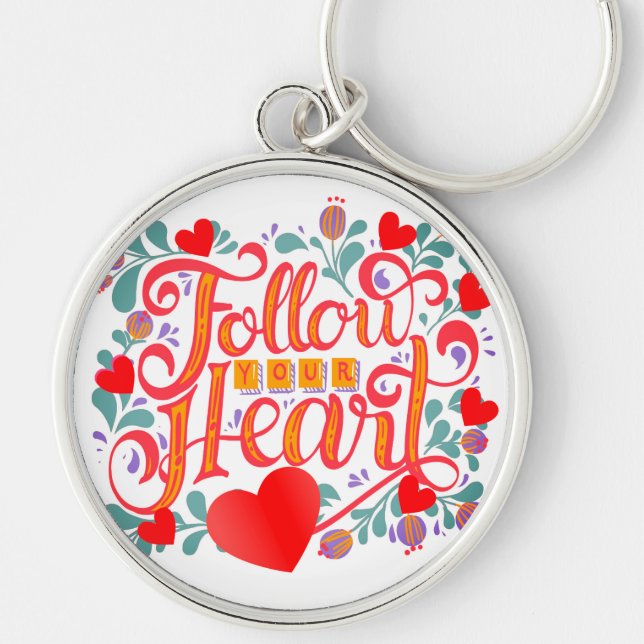 FOLLOW YOUR HEART KEYCHAIN (Front)