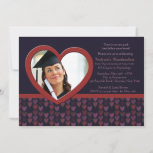 Follow Your Heart Photo Graduation Invitation