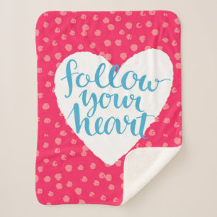 Follow Your Heart Sherpa Blanket