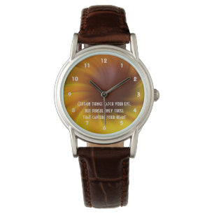 Follow Your Heart Yellow Swirls Inspirational   Watch