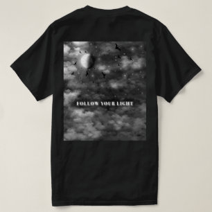 Follow Your Light Aesthetic Celestial Moon and C T-Shirt