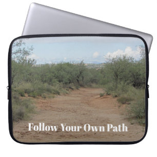 Follow Your Own Path Desert Hiking Trail Photo Laptop Sleeve