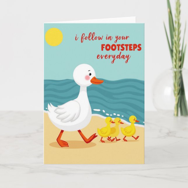 Follow Your Steps Beach Scene Card (Front)