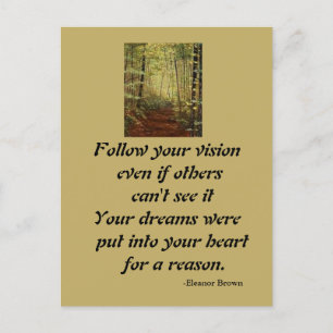 FOLLOW YOUR VISION  POSTCARD