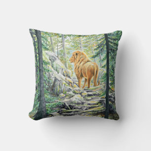 Following the Lion - Throw Pillow