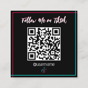 FollowMe Personal Social Media QR Code Card