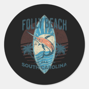 Folly Beach _2  Classic Round Sticker