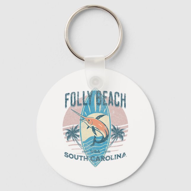 Folly Beach _2  Keychain (Front)