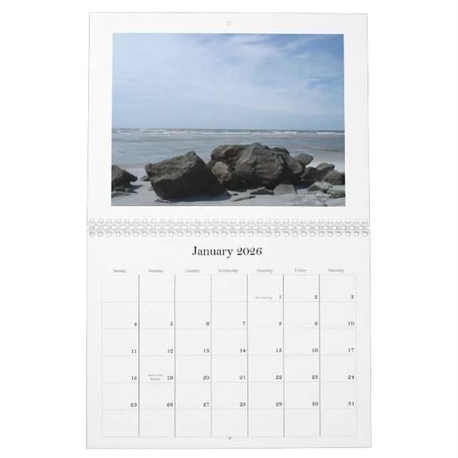 Folly Beach and Charleston S.C. 20... Calendar (Jan 2026)
