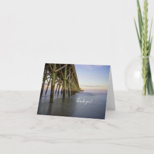 Folly Beach Pier Beauty Thank You Card