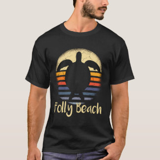 Folly Beach South Carolina Sc Loggerhead Sea Turtl T-Shirt