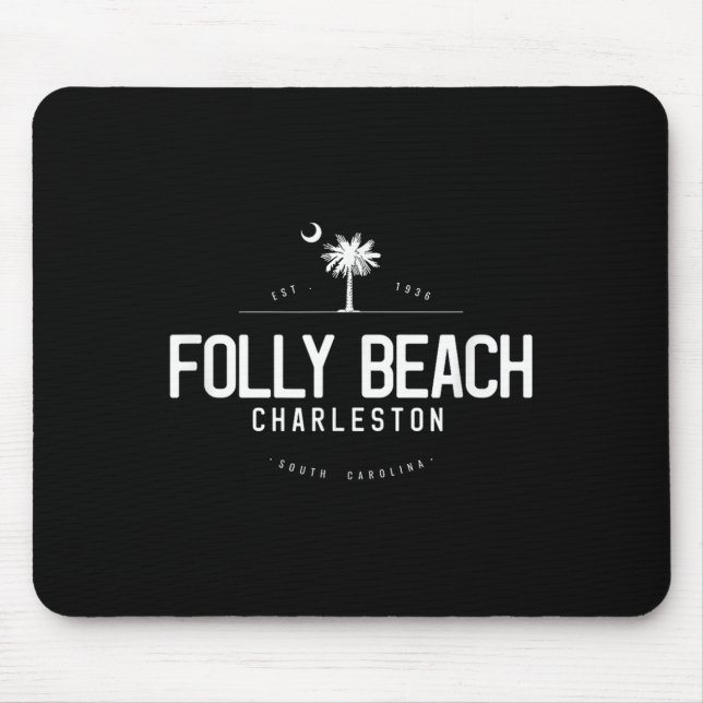 Folly Beach South Carolina Surfing  Mouse Pad (Front)