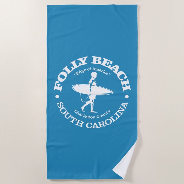 Folly Beach (surfer) Towel (Front)