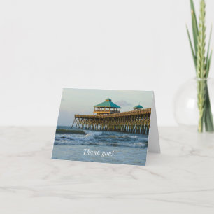 Folly Pier Morning Thank You Card