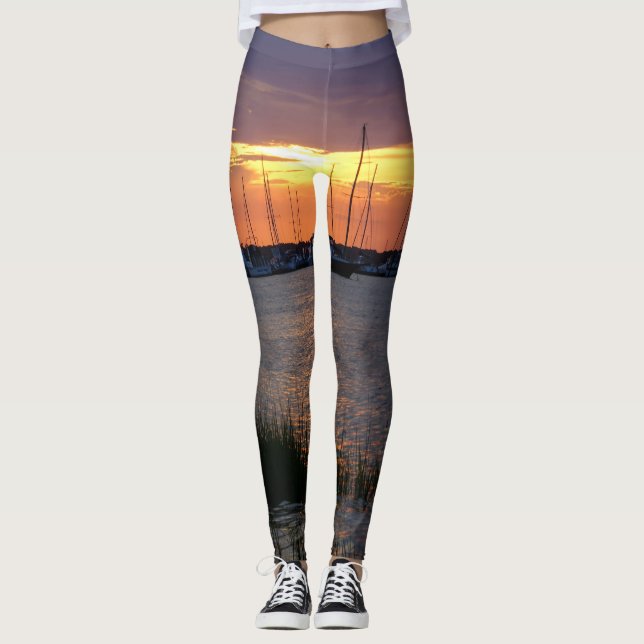 Folly River Sunset Leggings (Front)