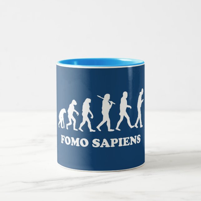 Fomo Sapiens Two-Tone Coffee Mug (Center)