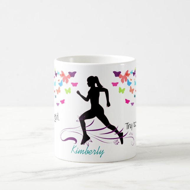 Fonctionne Comme Une Fille Mug (Centre)