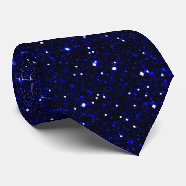Fond bleu étoile Galaxie cosmique Cravate étincela (Roulé)