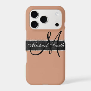 Fond de couleur laiton antique Monogramme