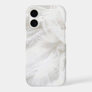 Fond de mariage en tulle textile blanc