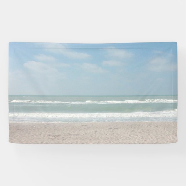 Fond de photo de plage Bannière de toile de fond (Horizontal)