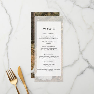 Fond de photo transparent moderne Menu de mariage