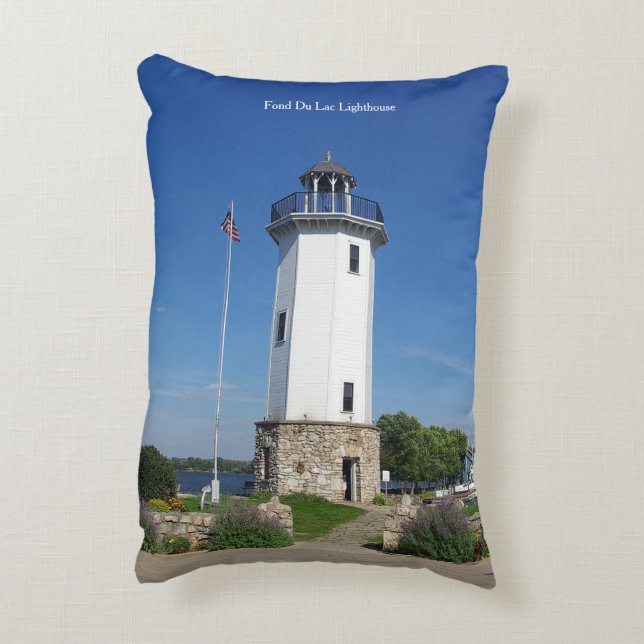 Fond Du Lac Lighthouse accent pillow (Back(Vertical))