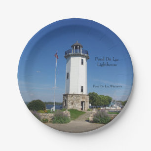 Fond Du Lac Lighthouse paper plate