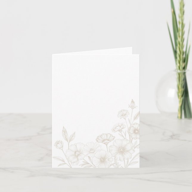 Fond élégant de cadre d'art en ligne florale Boho (Devant)