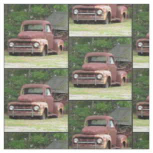 Fond Memories - The Old Red Truck - Fabric