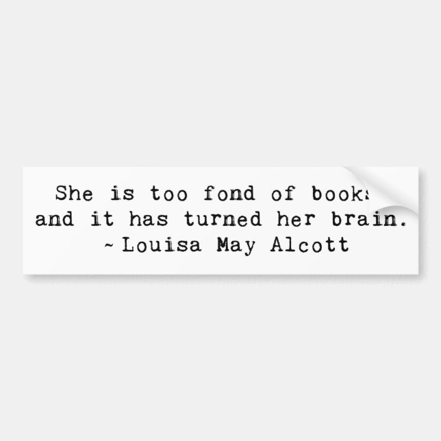 Fond of Books Bumper Sticker (Front)