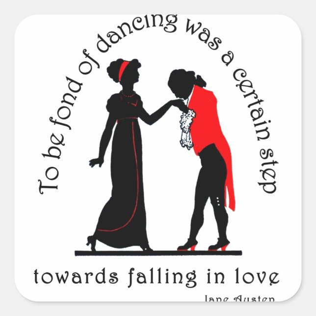 Fond of Dancing Square Sticker (Front)