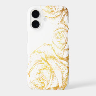 Fond personnalisé roses florales vintage faux or