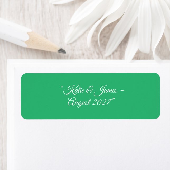 Fond vert menthe plat – Conception de mariage (En situation)