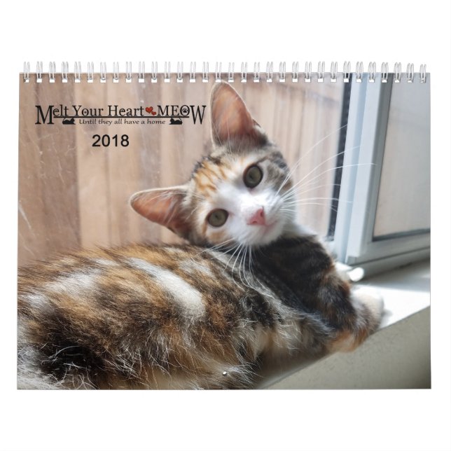 Fondez votre coeur - le calendrier 2018 de chaton (Protection)